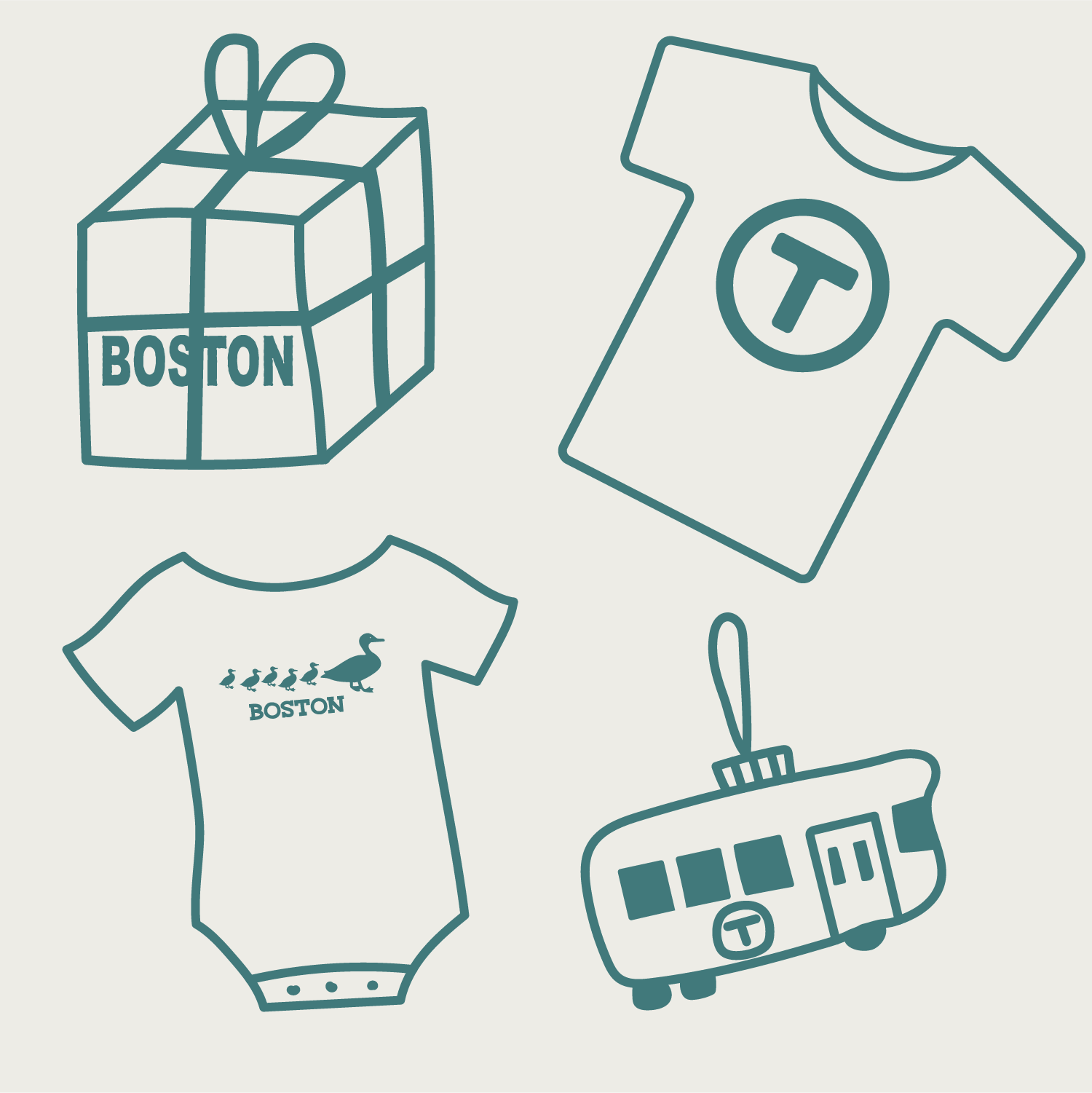 Shop for unique Boston gifts and apparel including MBTA-branded merchandise