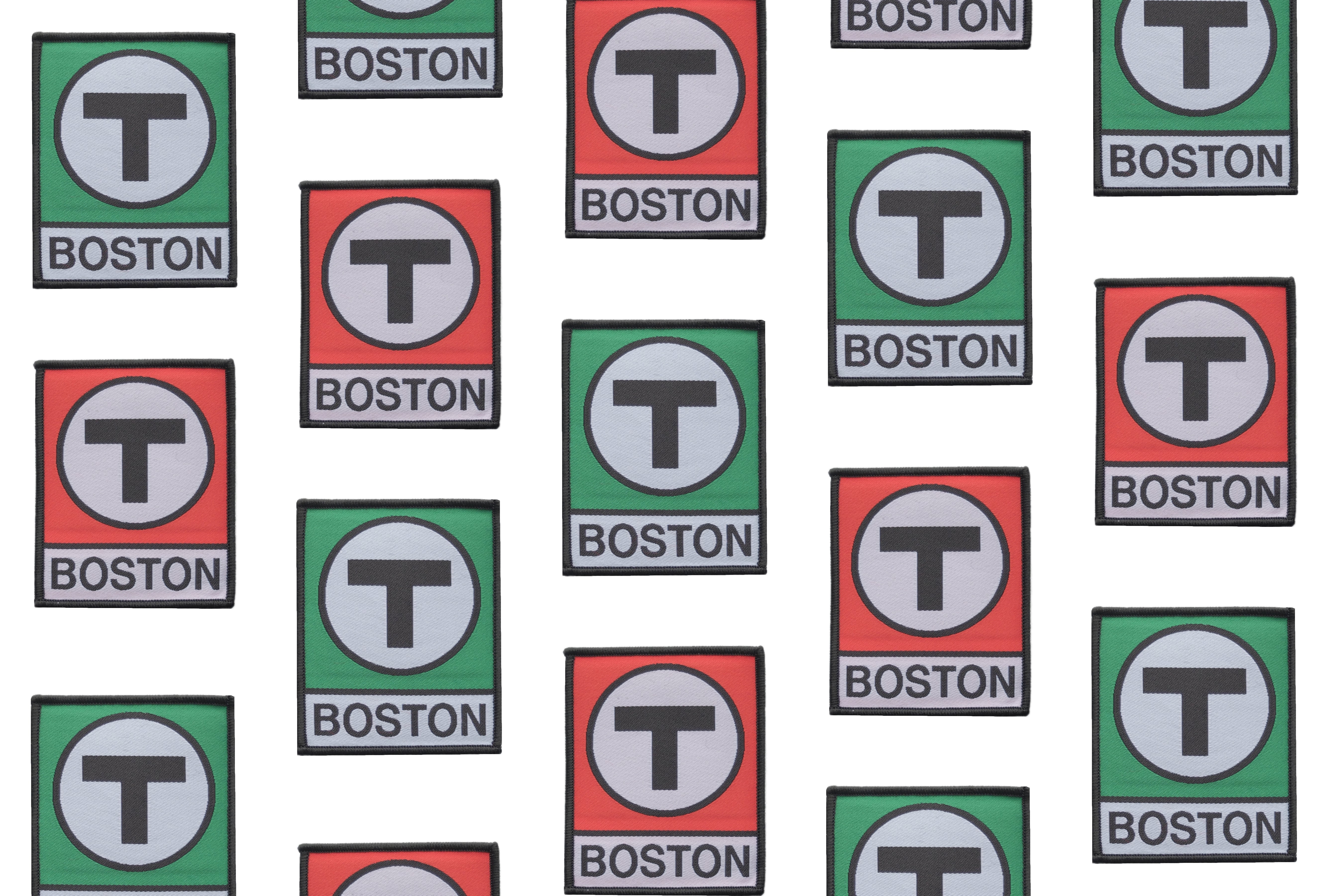 Boston MBTA T Logo Iron-on Patches