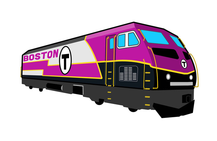 Boston MBTA Commuter Rail Train Large Vinyl Sticker