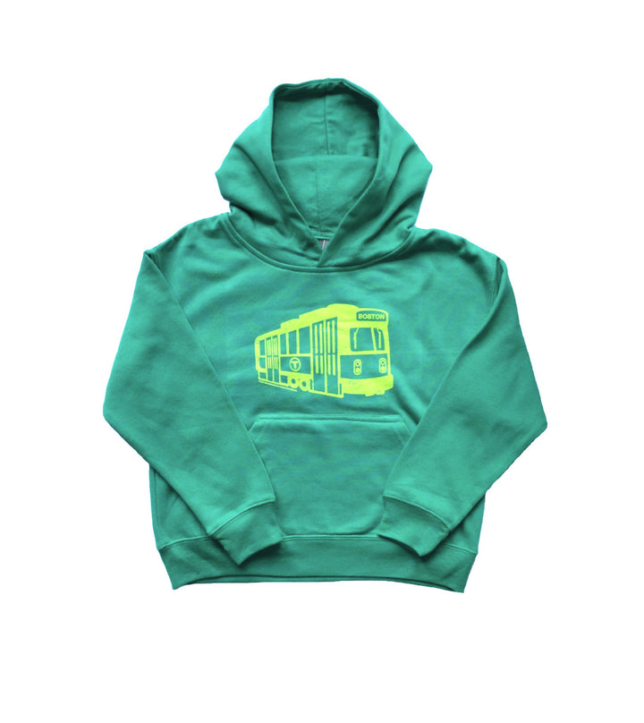 Youth Boston MBTA Green Line subway trolley hooded sweatshirt