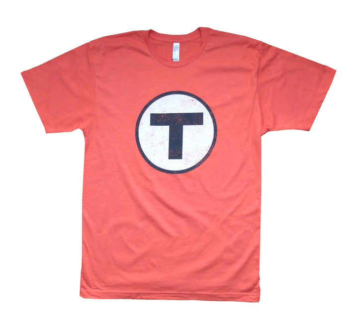 Adult Boston MBTA Orange Line T Logo T-shirt