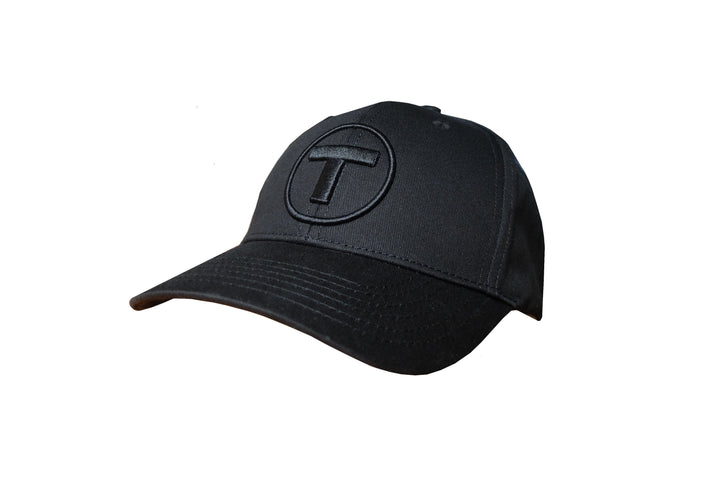 Black Boston MBTA Puff Embroidered T Logo Hat
