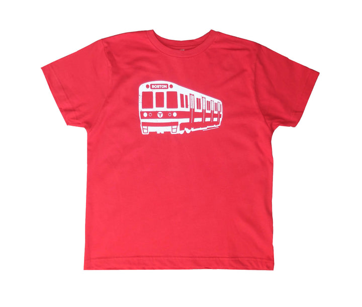 Youth Boston MBTA Red Line subway train t-shirt - Red