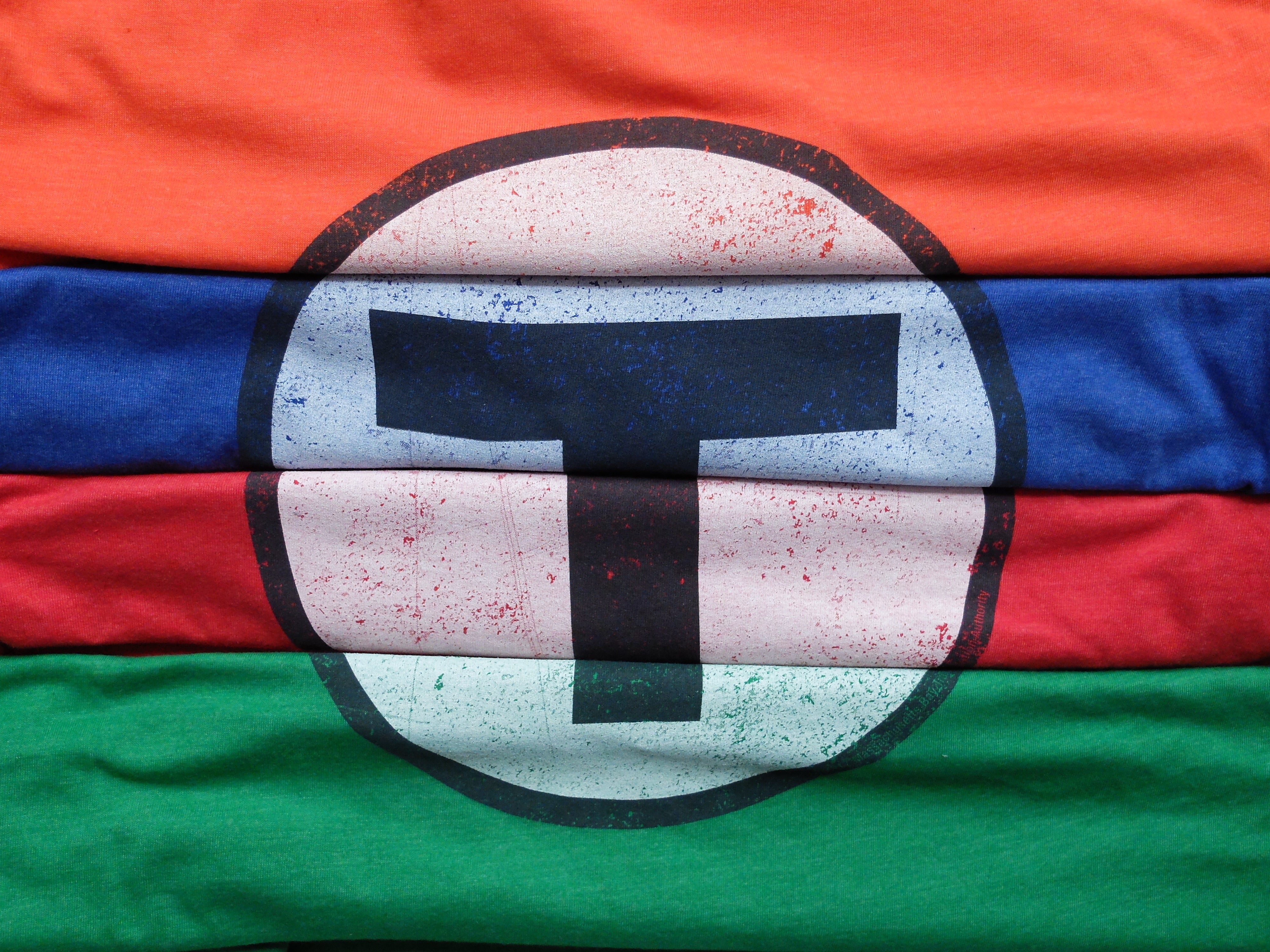 Boston MBTA orange blue red green logo t-shirts