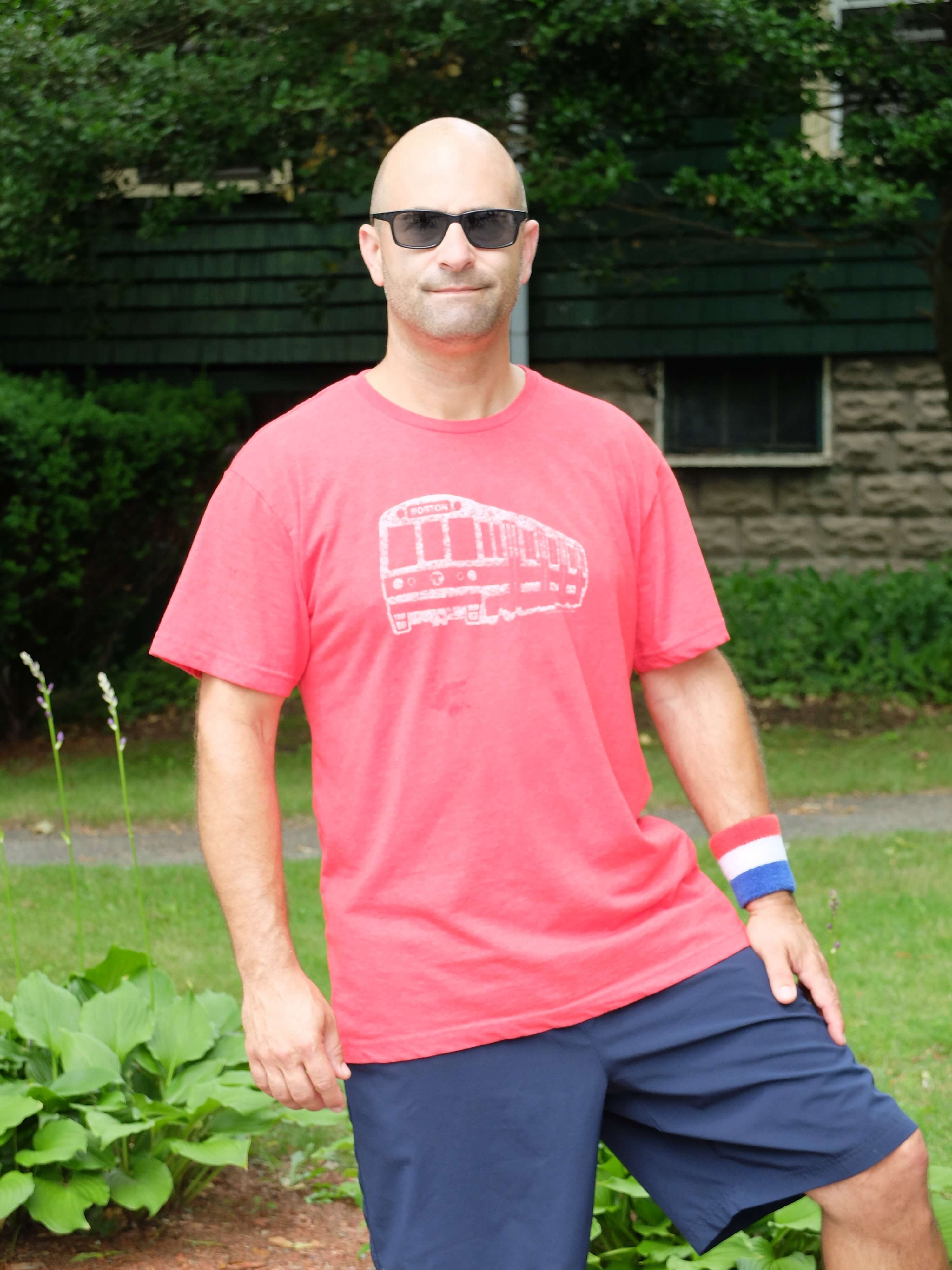 Men's | Unisex Boston Red Line Train Tee - Vintage Red