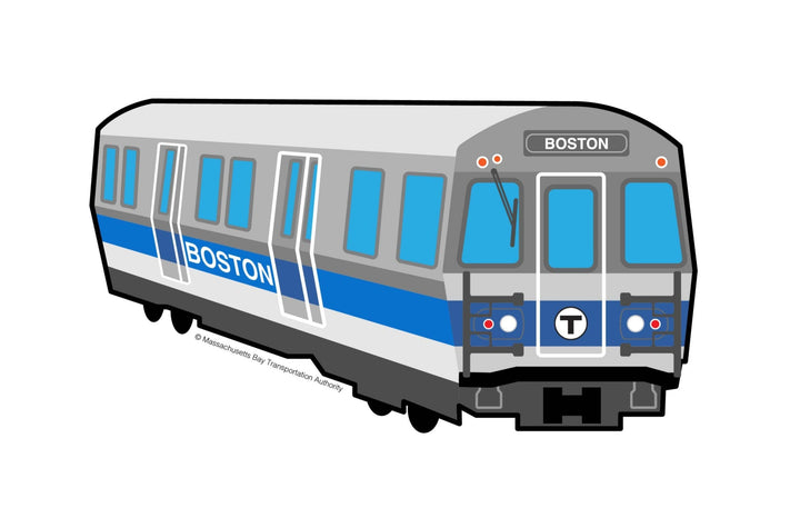Boston Blue Line Subway Train Large Vinyl Sticker