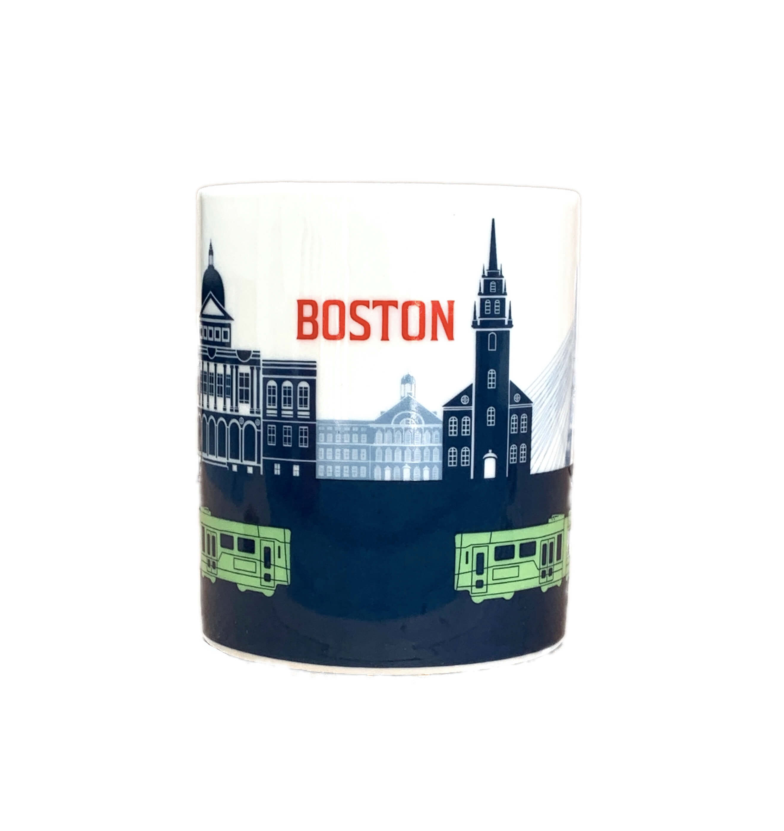 Front View of Boston Icons Landmark Coffee Mug