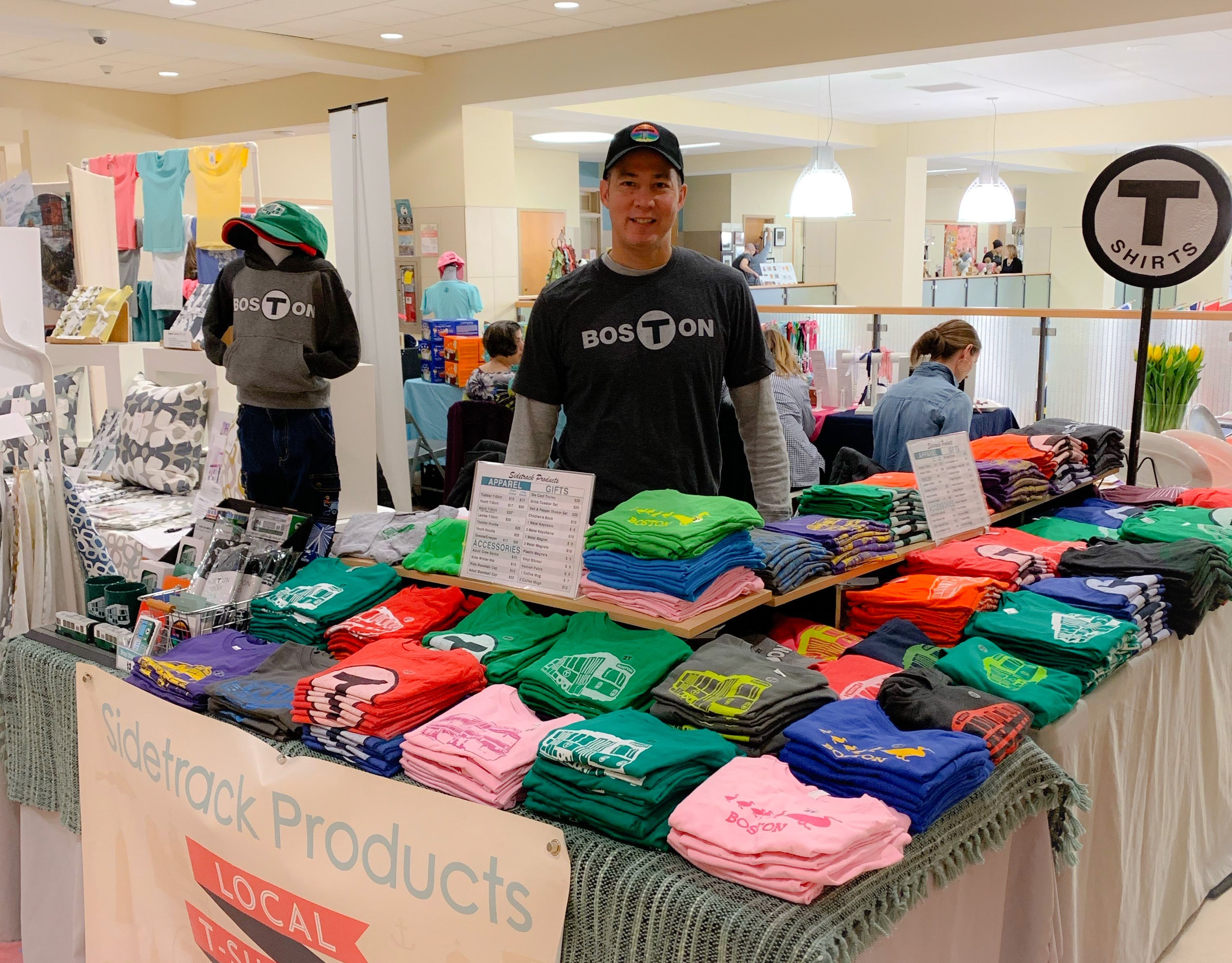 Sidetrack Products Boston gifts and apparel holiday market appearance