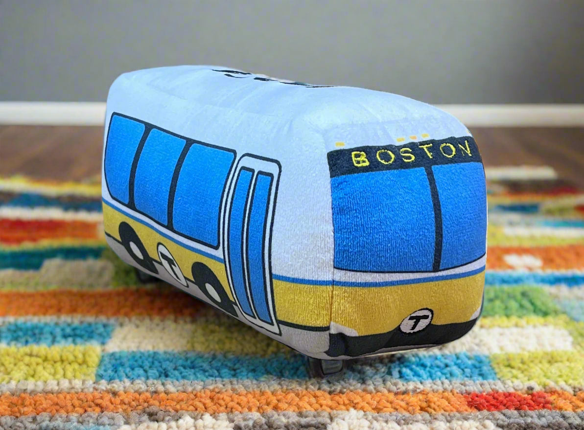 Boston MBTA plush bus toy pillow stuffie