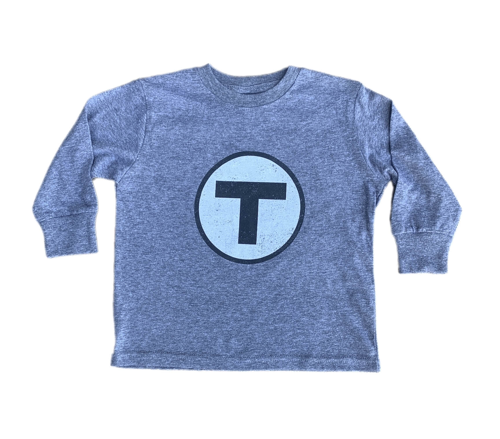Toddler MBTA T Logo Long Sleeve T-shirt - Heather Grey