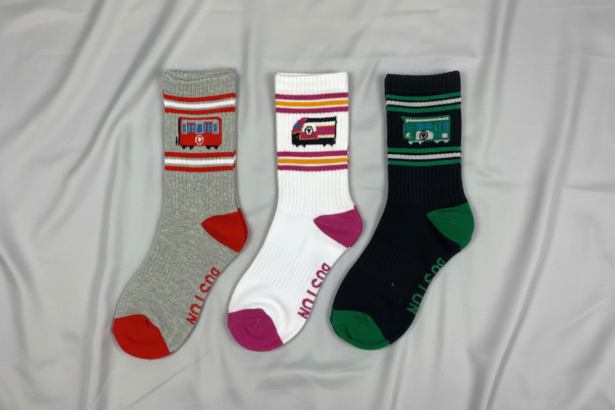 Youth MBTA Crew Socks 3-Pack