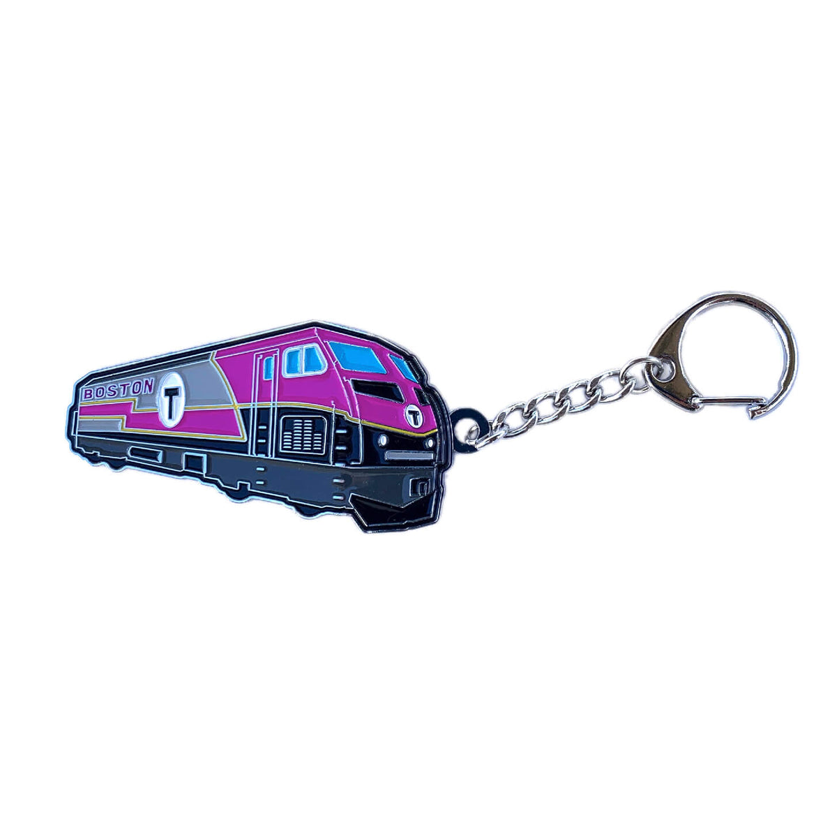 Boston MBTA Commuter Rail Train Metal Keychain | Sidetrack Products