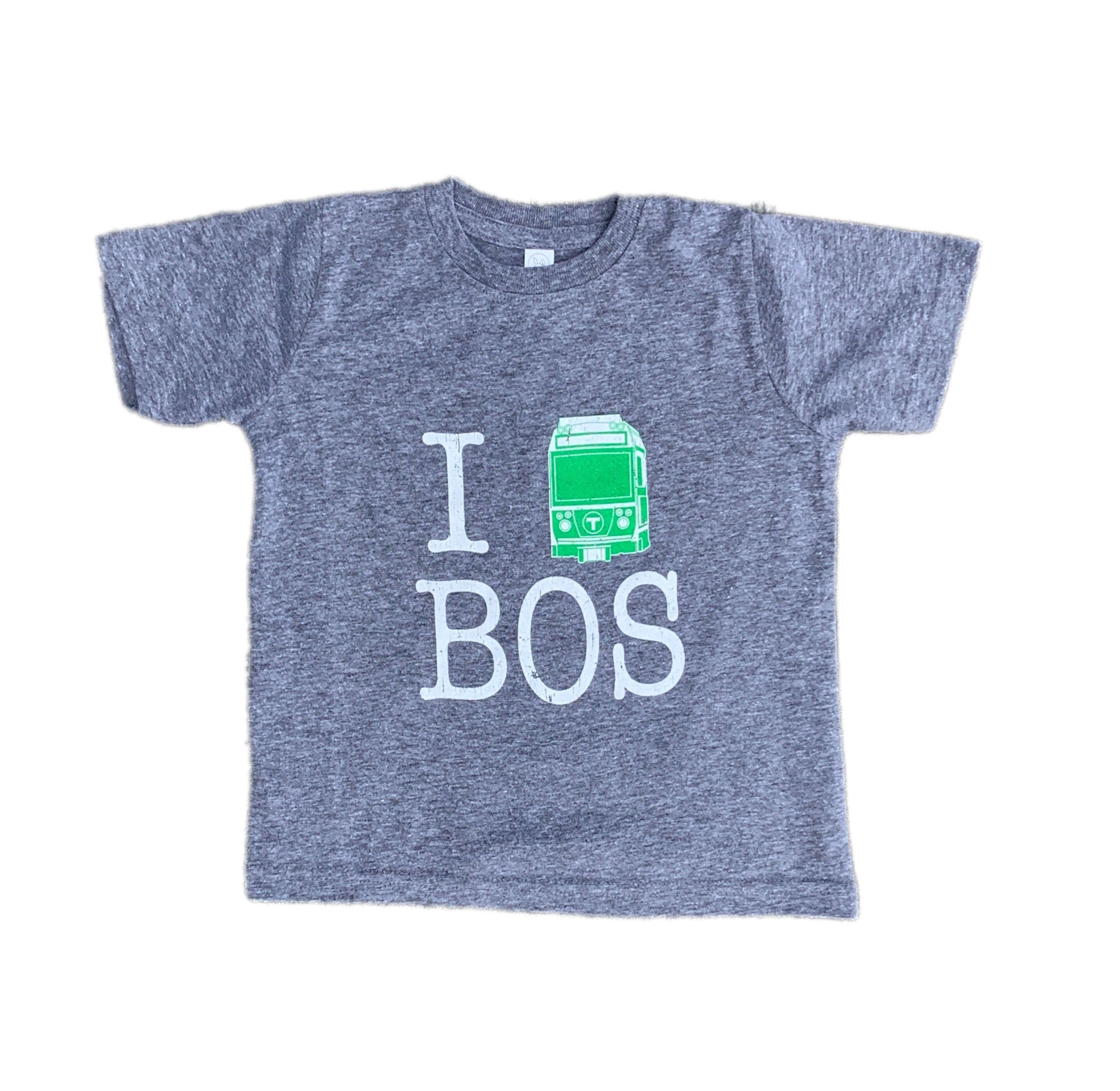 Toddler I Green Line Boston heather grey t-shirt