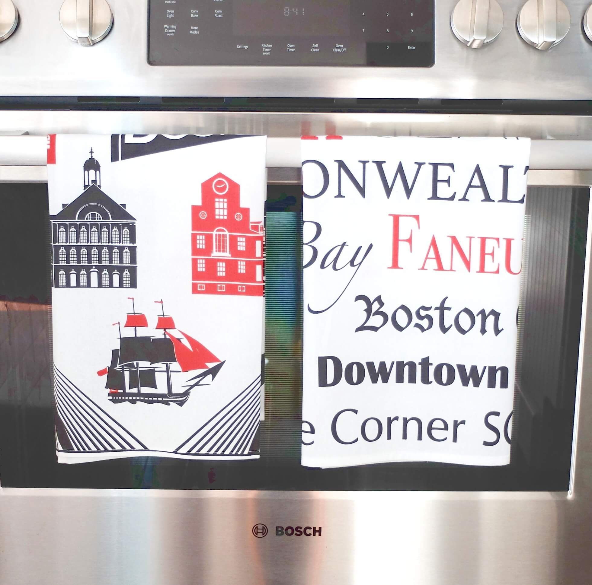 Classic Boston Tea Towel Collection