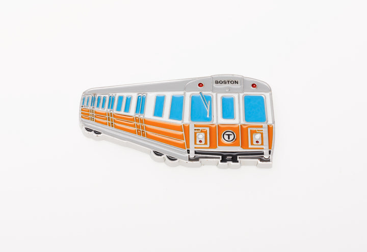 Boston MBTA Orange Line Subway Train Metal Souvenir Refrigerator Magnet