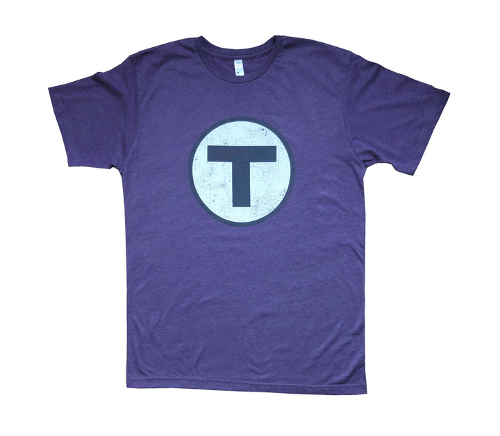 Adult Boston Commuter Rail MBTA T Logo Tee