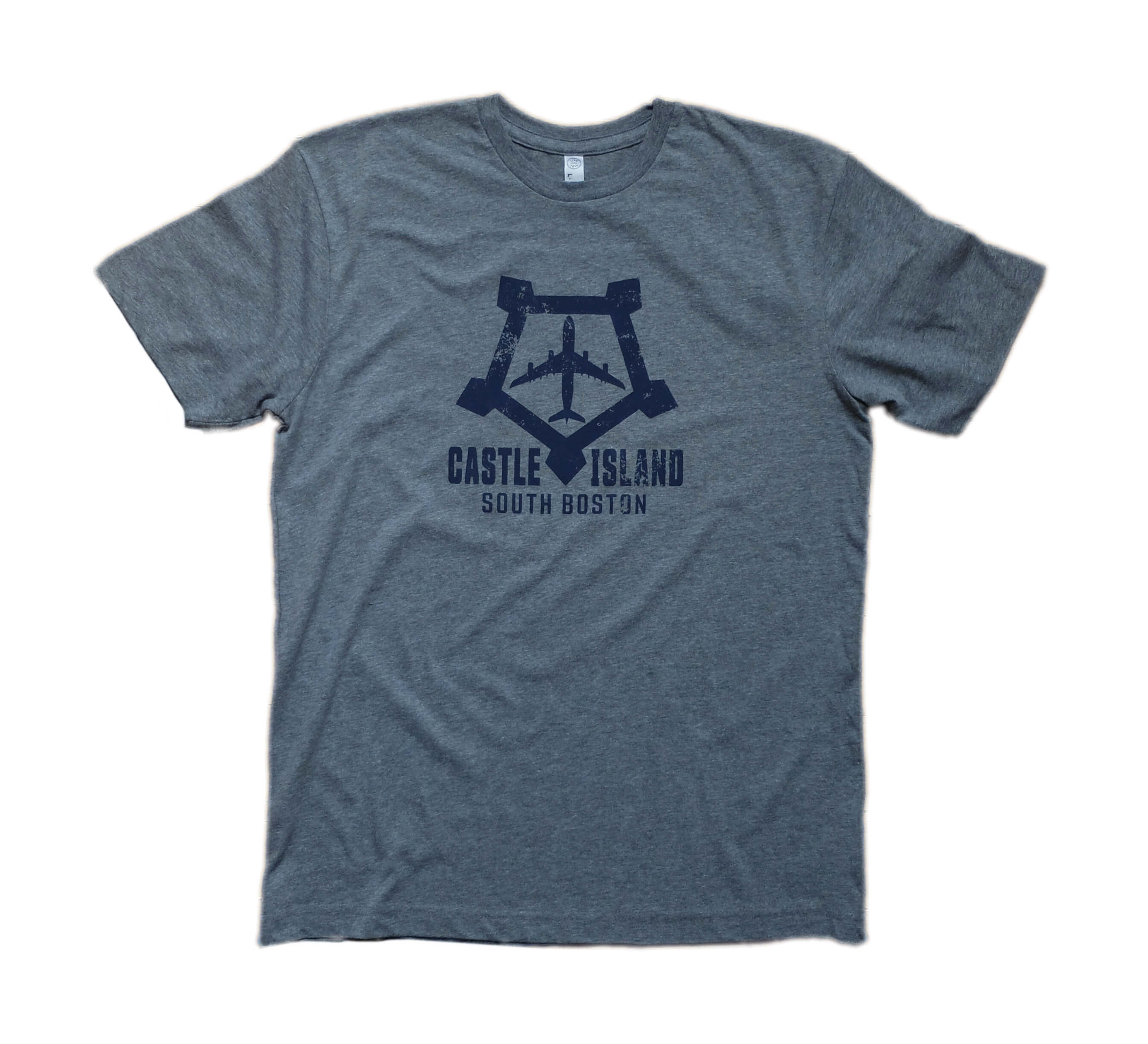 Adult South Boston Castle Island T-shirt - Granite Heather