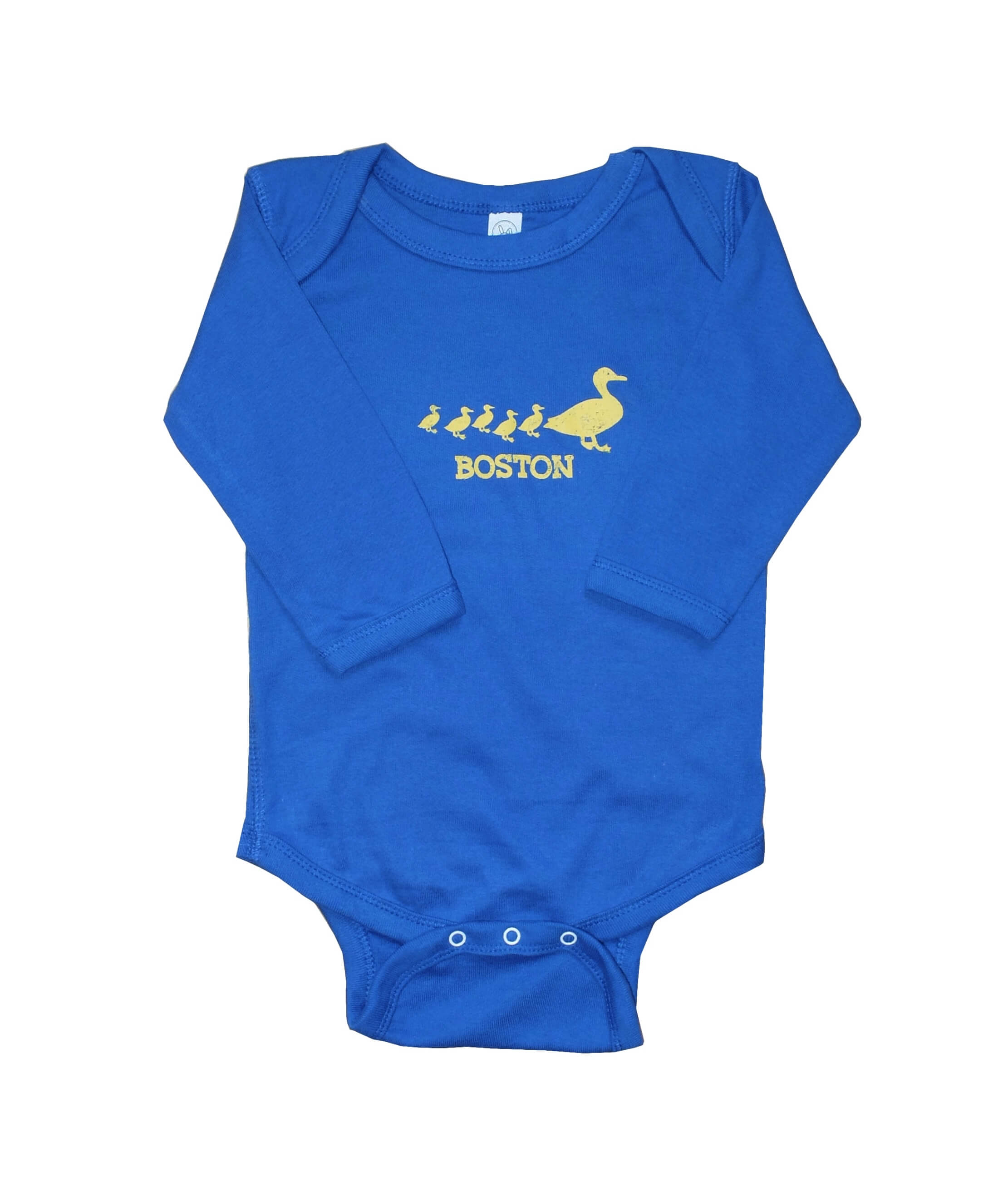 Make Way for Ducklings Boston Long Sleeve Onesie - Royal Blue