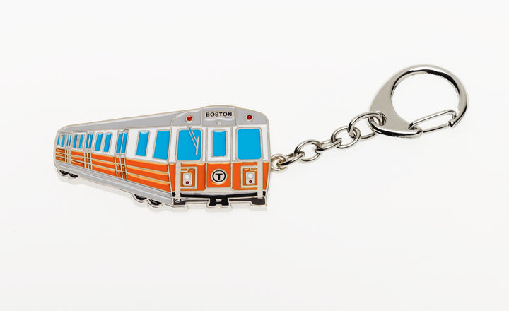 Boston MBTA Orange Line Subway Train Metal Keytag / Keychain souvenir