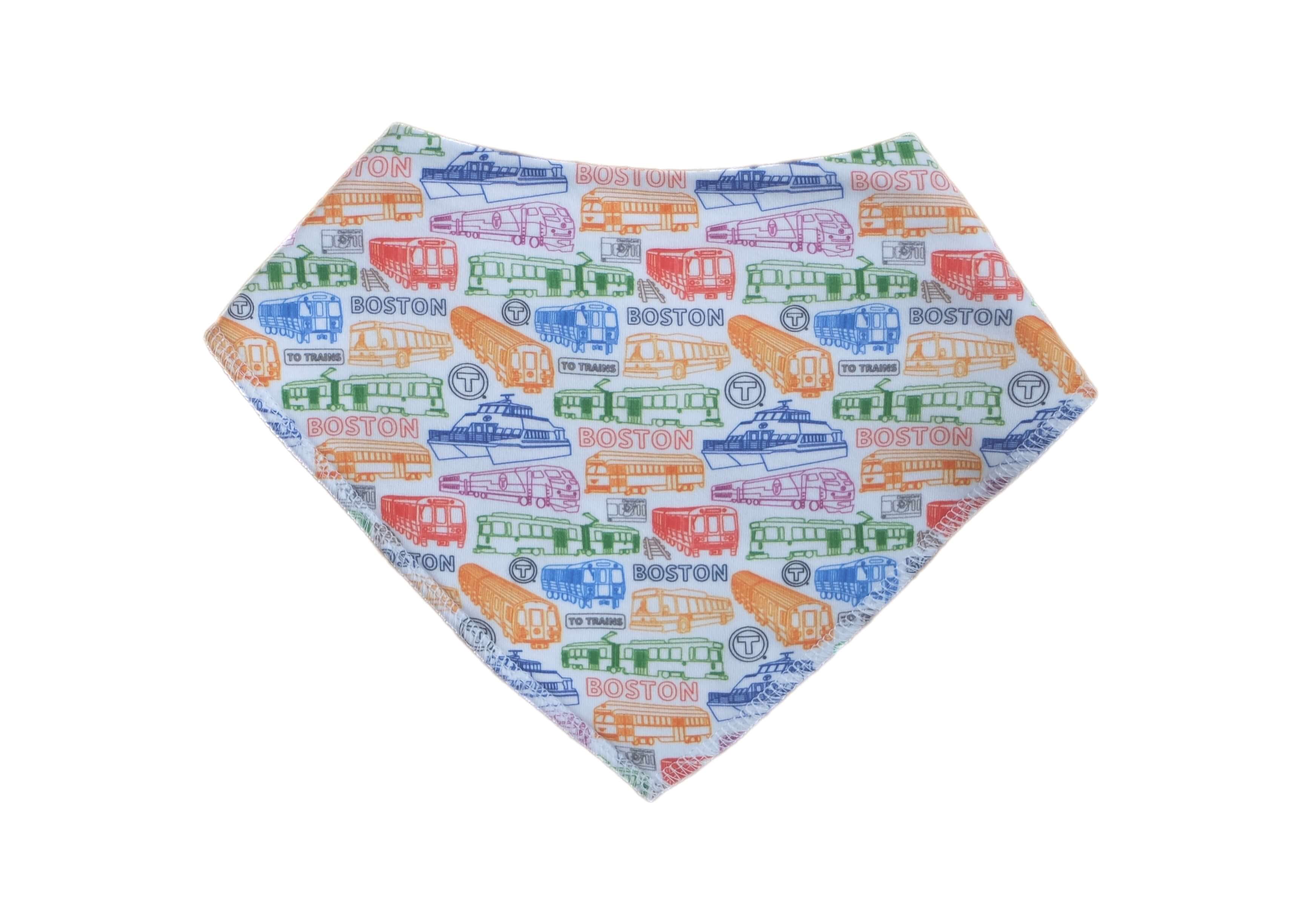 Boston MBTA Transit Theme Bandana Bib