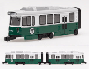 Pair of Boston MBTA Green Line Die Cast Trolley Toys