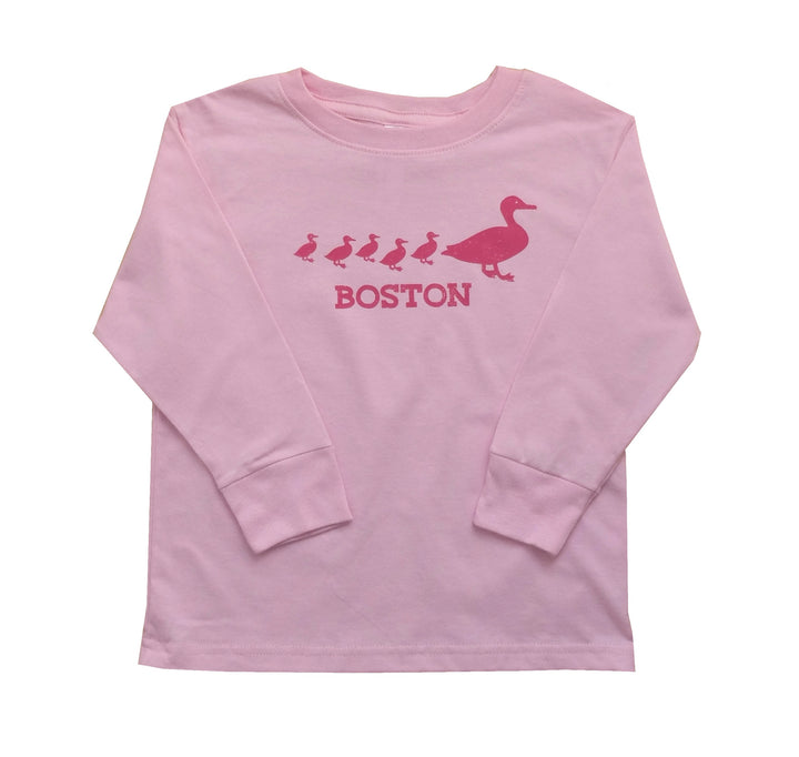 Toddler Boston Ducklings Long Sleeve Tee - Pink