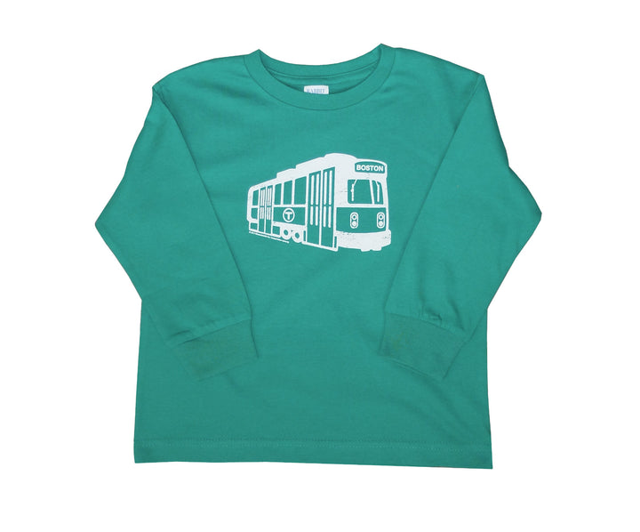 Toddler Boston MBTA Green Line Subway Trolley T-shirt - green