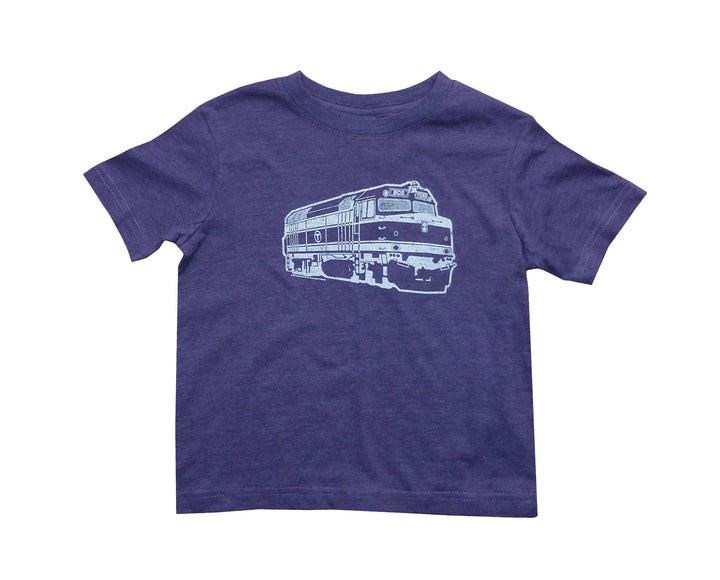 Toddler Boston MBTA Commuter Rail Locomotive Train T-shirt - Heather Purple
