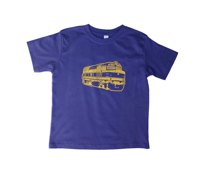 Toddler Boston MBTA Commuter Rail Locomotive Train T-Shirt - Purple