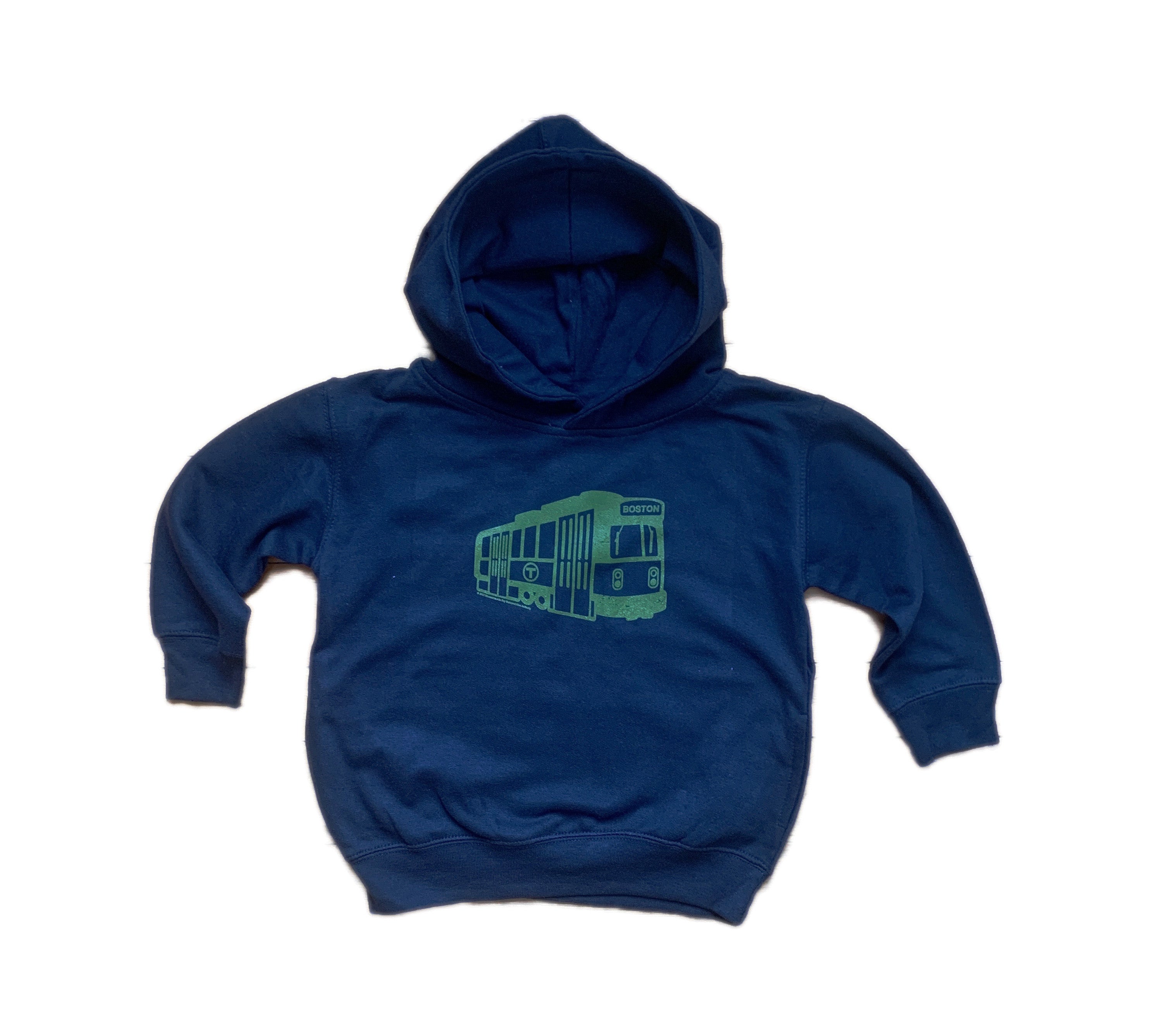 Sidetrack Products Toddler Mbta Green Line Trolley Hoodie Navy 4T
