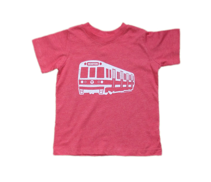 Toddler vintage red Boston MBTA Red Line train T-shirt