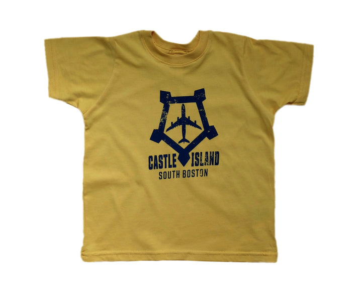 Gold Toddler Boston Castle Island Tee