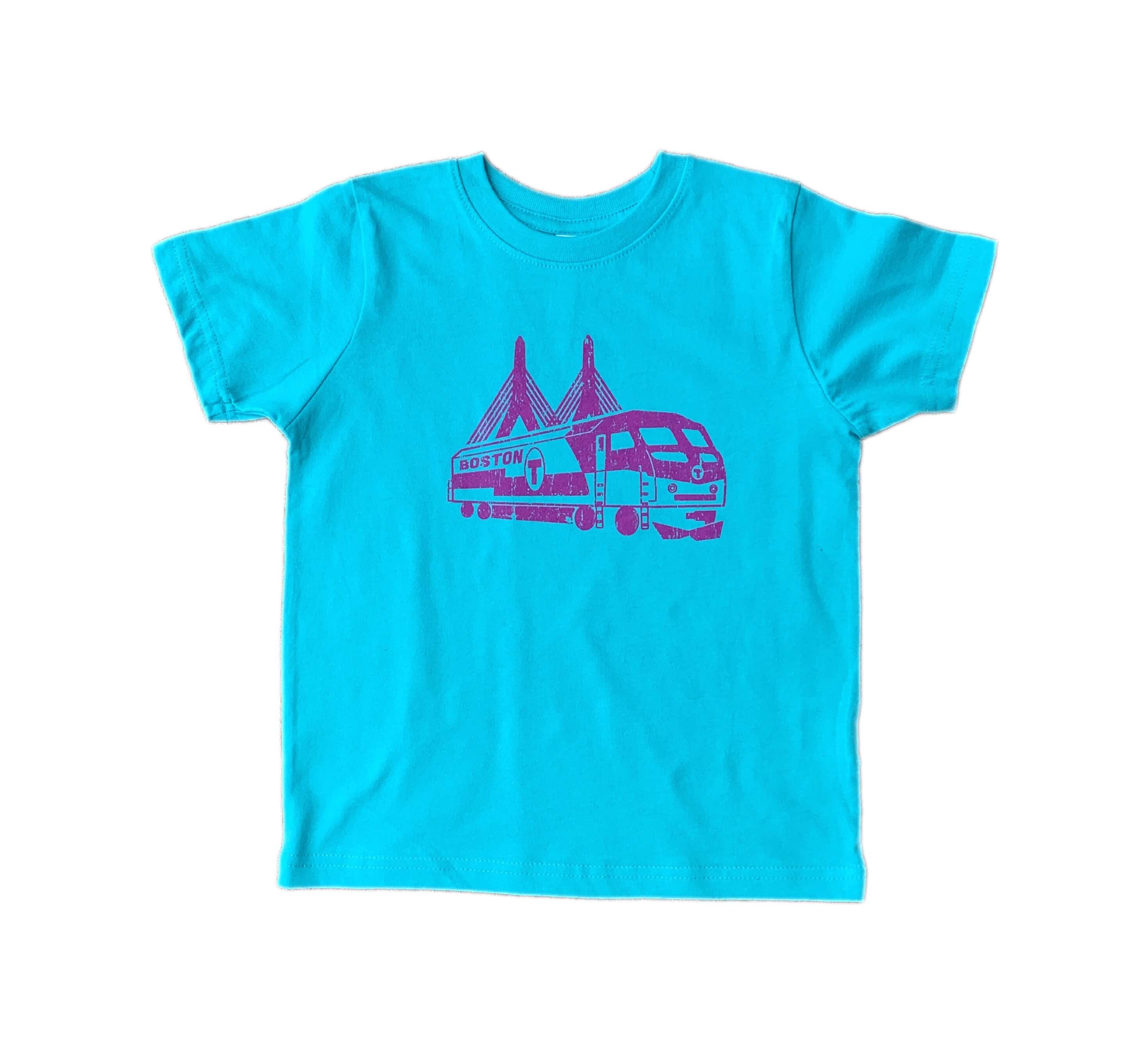 Toddler New Commuter Rail Zakim Bridge Tee - Bright Blue