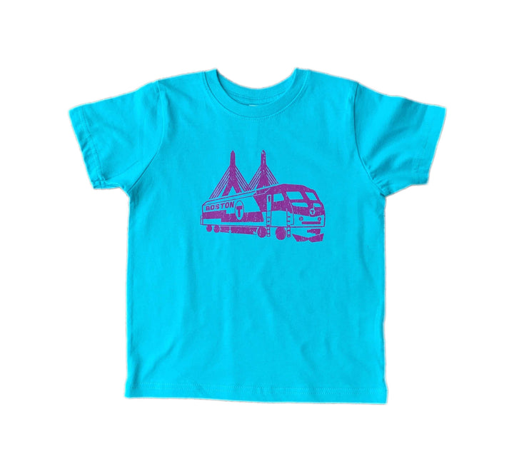 Toddler New Commuter Rail Zakim Bridge Tee - Bright Blue