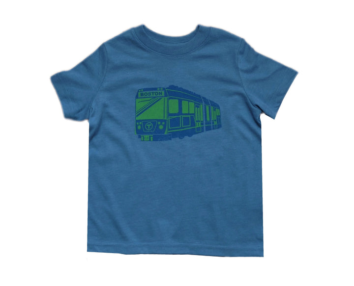 Toddler New Green Line Trolley T-shirt - Heather Indigo