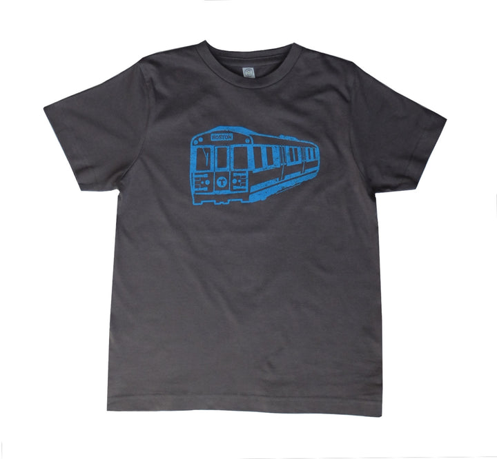Youth Boston MBTA Blue Line subway train t-shirt - charcoal