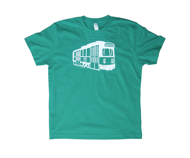 Youth Boston MBTA Subway trolley t-shirt - green