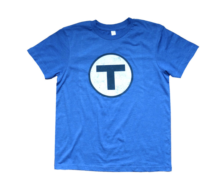 Youth Boston MBTA Blue Line T Logo T-shirt