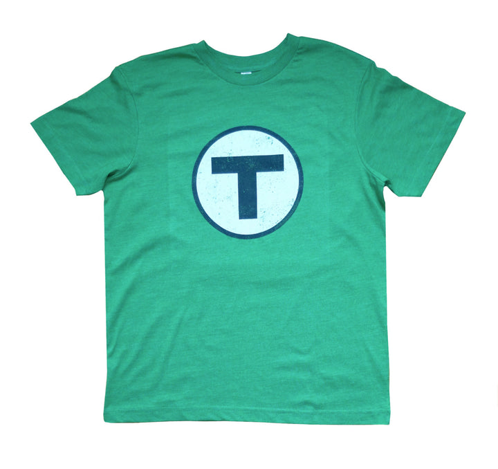 Youth Boston MBTA T Logo Vintage Green T-shirt