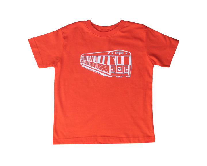 Youth Boston MBTA Orange Line Subway Train T-shirt - orange